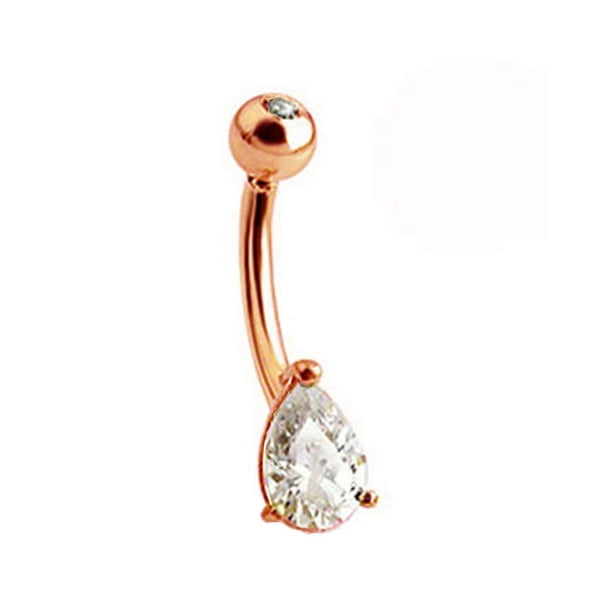 Golden Colored Diamond Shaped Belly Button Ring 1.6mm - Sold Individually 14 GA Golden Colored Diamond Shaped Belly Button Ring 1.6mm - Sold Individually 14 GA